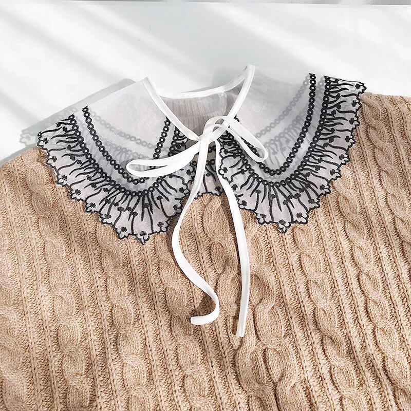 Roze valse kant ruche opstaande kraag bloemdessin voor vrouwen meisjes dames overhemd met kraag met kraag buste blouse chiffon col top doorschijnend - België