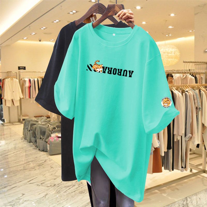 Schattige Truien Met Letterprint Zomer Dameskleding Korte Mouw Basic Casual Losse T-Shirt