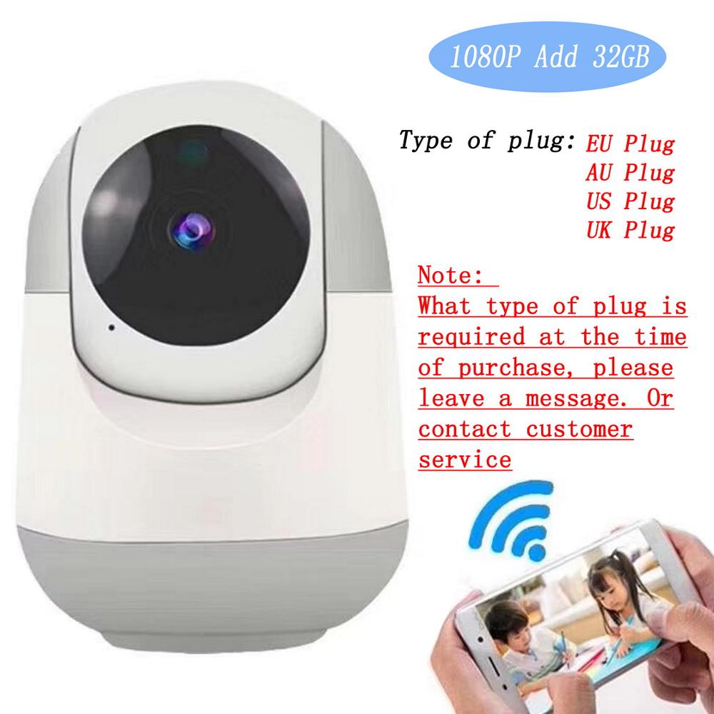 Hd 1080p sky trådløst netværk intelligent automatisk sporing baby hjemme sikkerhed overvågning cctv fjernnetværk wifi ip kamera: 1080p tilføj 32gb