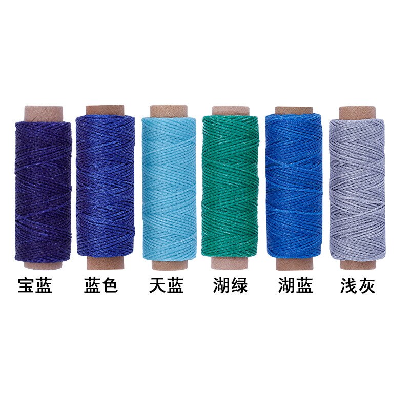 Jiwuo Durable 1mm Leather Waxed Thread Cord for DIY Handicraft Tool Hand Stitching Thread Flat Waxed Leather Sewing Thread Line