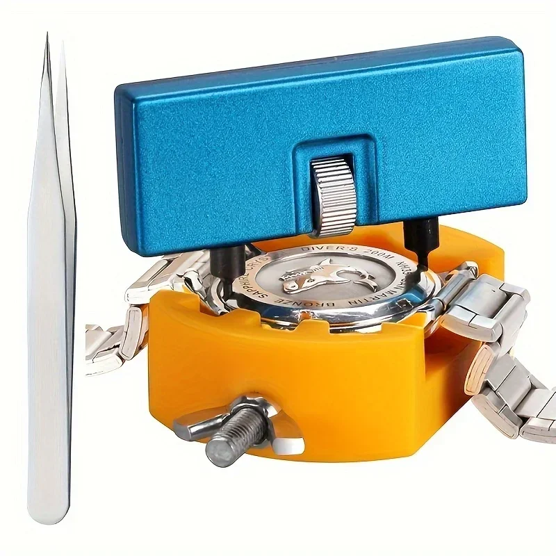 Ensemble d'outils de réparation 3 en 1, outils de démontage du dos de la montre, ouvre-boîtier arrière réglable, ouvre-boîtier de montre, support de réparation
