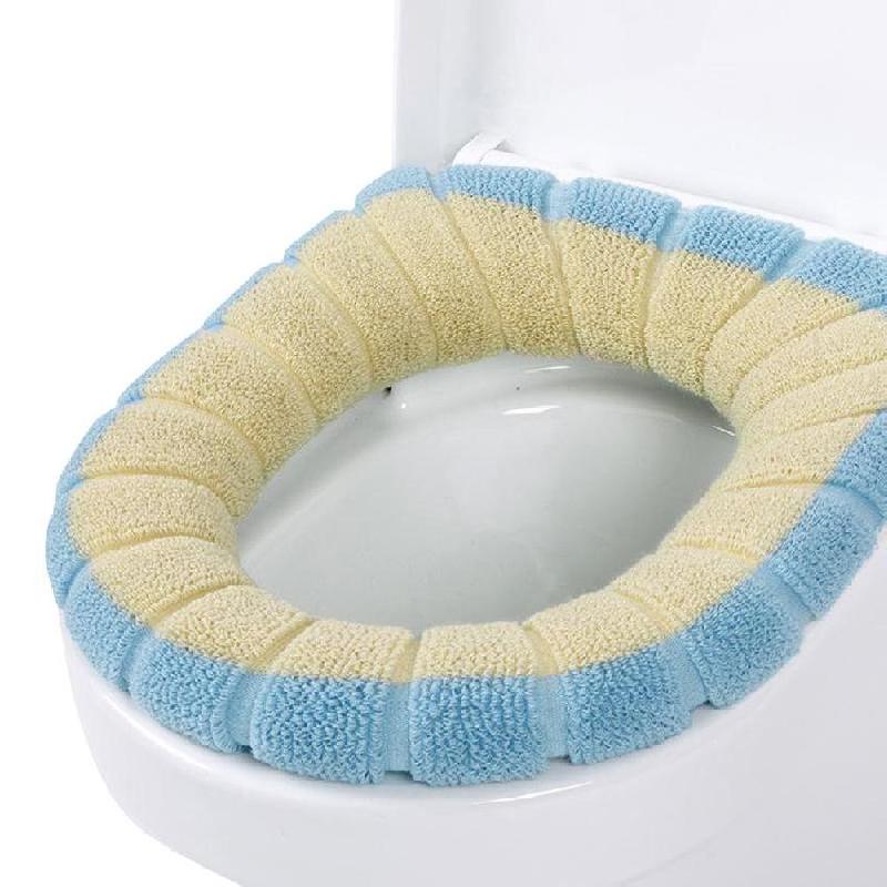 Universal toiletsædeovertræk vintertoiletsæde tilbehør pude fleece vaskbart toiletsæde padhome dekor toiletdæksel