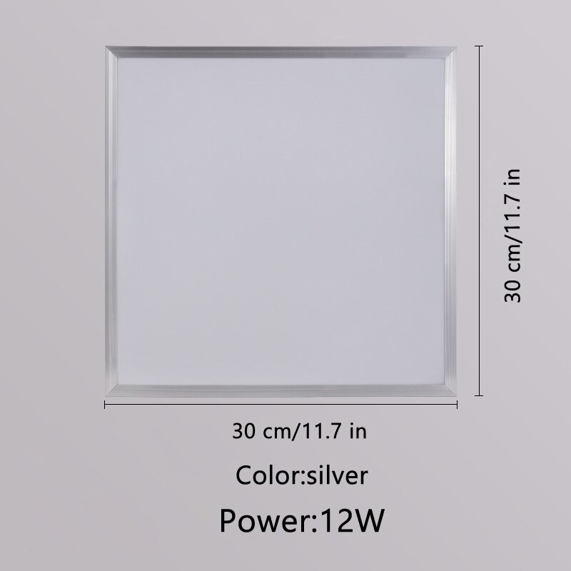 Led-paneel Keuken Plafond Inbouw Vierkante Led Flat Panel Waterdicht Plafondlamp Water Kamer Verlichting Badkamer Plafondlamp: Silver 12W / Warm White