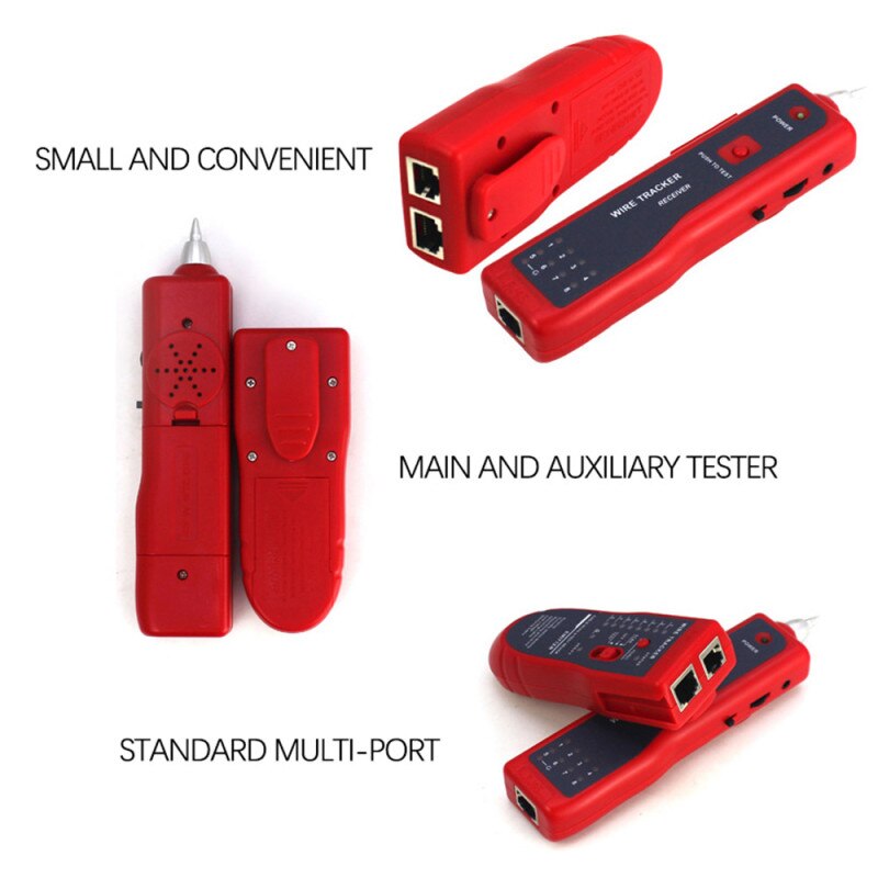 RJ11 RJ45 Cat5 Cat6 Network Tester Ethernet LAN Network Analyzer Telephone Cable Tracker Detector Cable Finder with Headphones