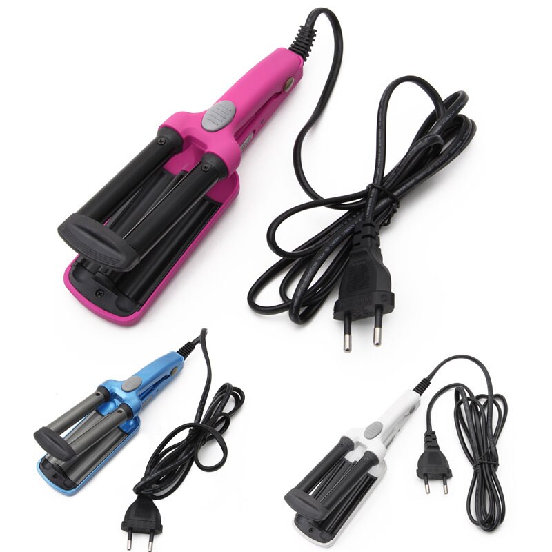 Mini Ceramic Hair Crimper Curler Curling Iron Tong Waving Wand Roller Salon