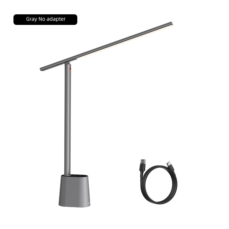 Baseus – lampe de bureau LED intelligente, luminosité adaptative, protection des yeux, pour bureau, Table pliable, veilleuse, lecture de chevet: Gray
