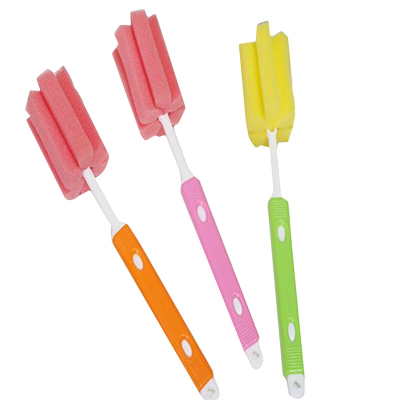 Long Handle Milk Bottle Brush Nipple Brush Cleaning Tubes Pacifier Brushes Home Supplies Sponge Cup Brush