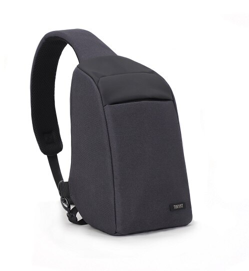 Tinyat Mannen Anti-Diefstal Schoudertas 7L Mannen Borst Bag Fit 9.7 Inch Ipad Korte Trip Zwarte Tas multi Zakken Messenger Bag T613: Chest Bag Grey