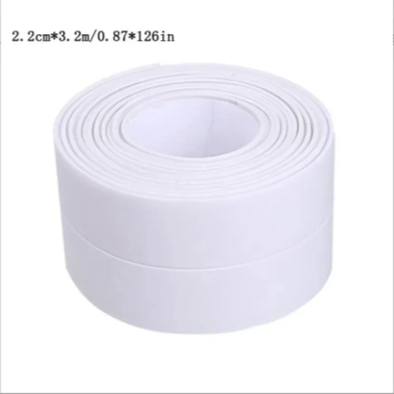 1 Roll of Waterproof White PVC Self-Adhesive Tape - Perfect for Bathroom, Sink & Kitchen - Super Strong Stickiness!: Default Title