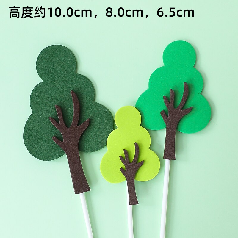 Princess Girl Happy Birthday Cake Topper Soft pottery Tree Insert Decor Apple tree Mushroom Cabin Baking Cakes Decoration: 16