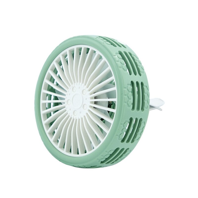 TIOODRE ventilateur de voiture USB | Ventilateur de voiture, vitesses de vent réglables, ventilateur de refroidissement de voiture, puissant de voiture, avec motif coloré: green
