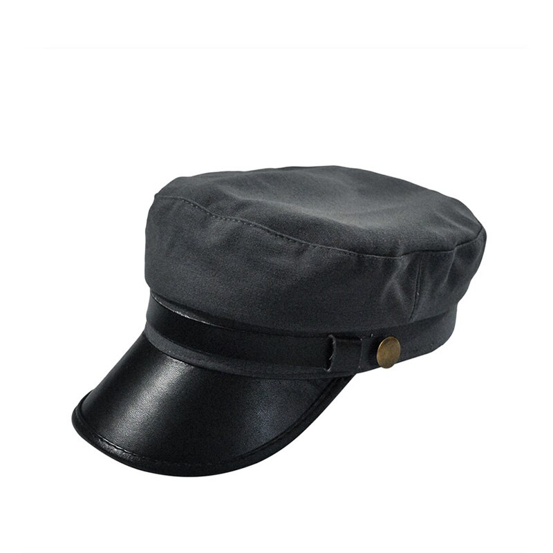 Men Women Casual Cap Flat Top Vintage Simple Chic Breathable Hat TT@88: Grey