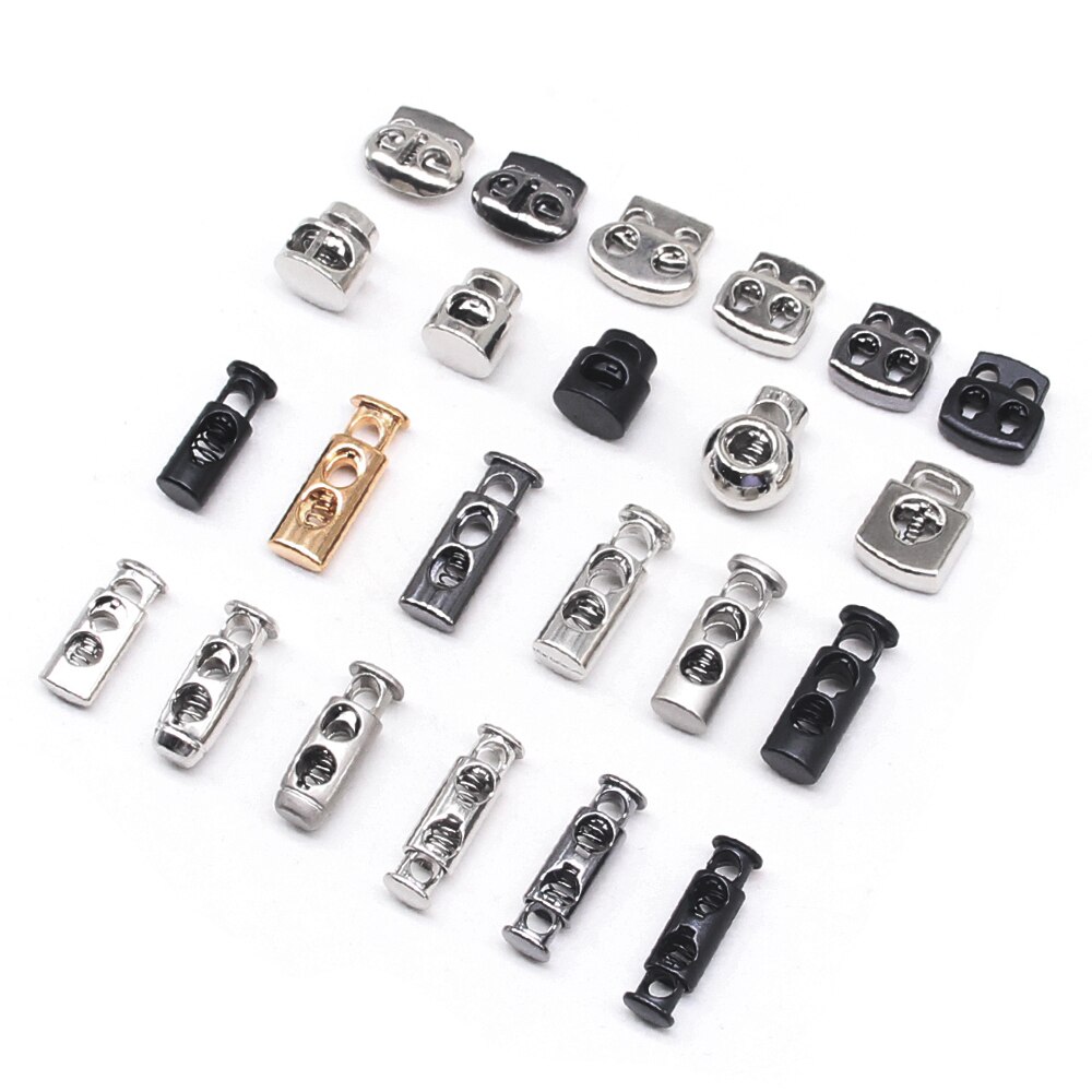 10 stk vintage sølv gunmetal guld ledning lås vippe metal stopper gør-det-selv beklædning syning beklædningsgenstand tilbehør klemme stop