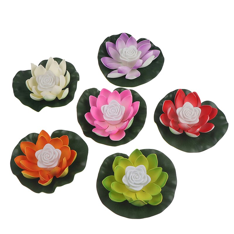 Artificial Led Lotus Light Floating Lotus Night Light LED Lotu Lamp Energy Saving Light For Garden Pool Pond Fountain Decoration