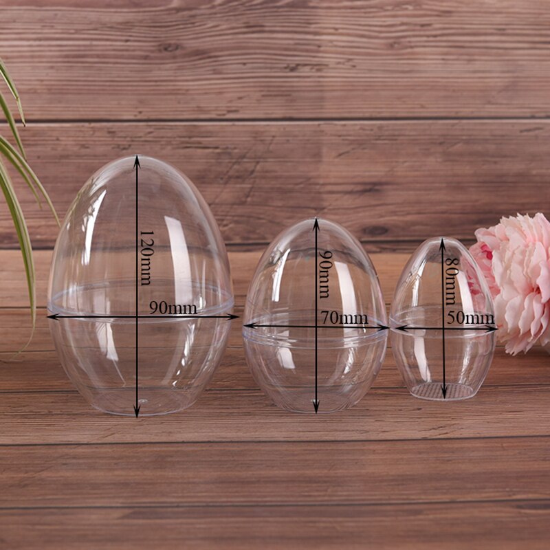 Transparent Ball Clear Plastic Ball for Wedding Candy Box Favors Egg Shape Acrylic Bag Year Christmas Tree Decorations
