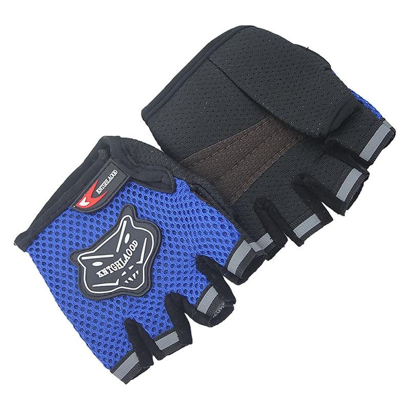 Guantes de ciclismo transpirables para hombre, de medio dedo, antigolpes, para exteriores, guantes de bici deportes