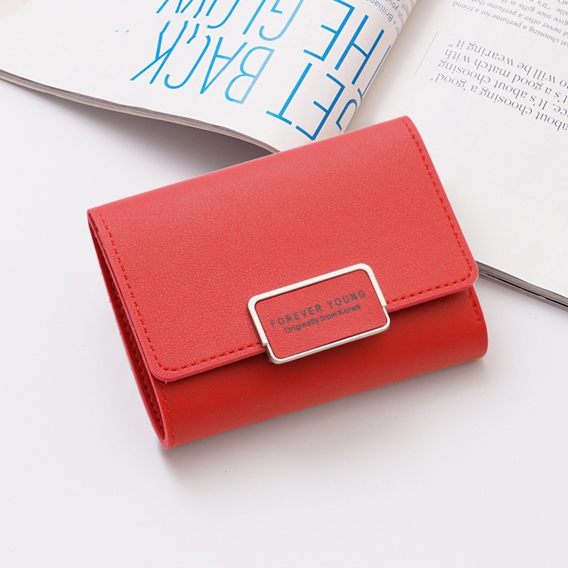 Wallet Women Leather Female Slim wallet Hasp Clutch Short Wallet Women Purse Card Holder Ladies Purse