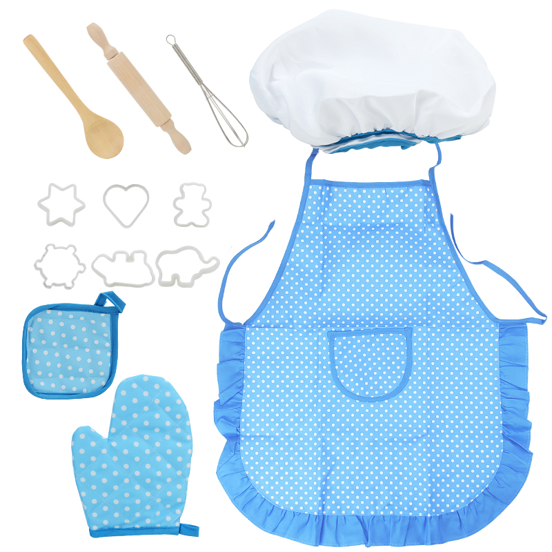 freundlicher kochen und backen Kochset, Kleinkind verkleiden sich und tun Also, als würden sie Kleidung für ändern 3-12 spielen, Küchen spielzeug mit freundlicher schürzen
