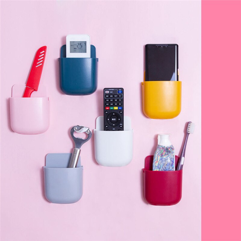 2 stuks kunststof opbergkast, container, beker, doos, bevestiging voor mobiele telefoon met afstandsbediening