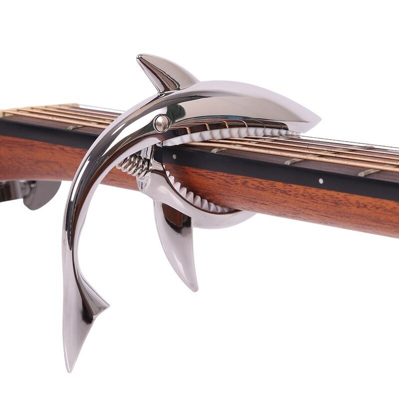 Metal shark gitaar capo, ukelele capo voor akoestische elektrische gitaar, bas capo, muziekinstrumenten accessoires