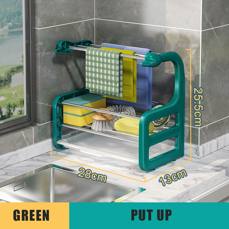Kitchen Drain Rack Rag Rack Wall Mounting Free Pun... – Grandado