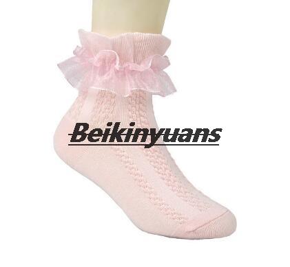 Meninas meias de algodão fino crianças meias primavera e outono coltsfoot princesa menina salto dança bebê branco meias rendas bebê sokken: light pink / 1-3year