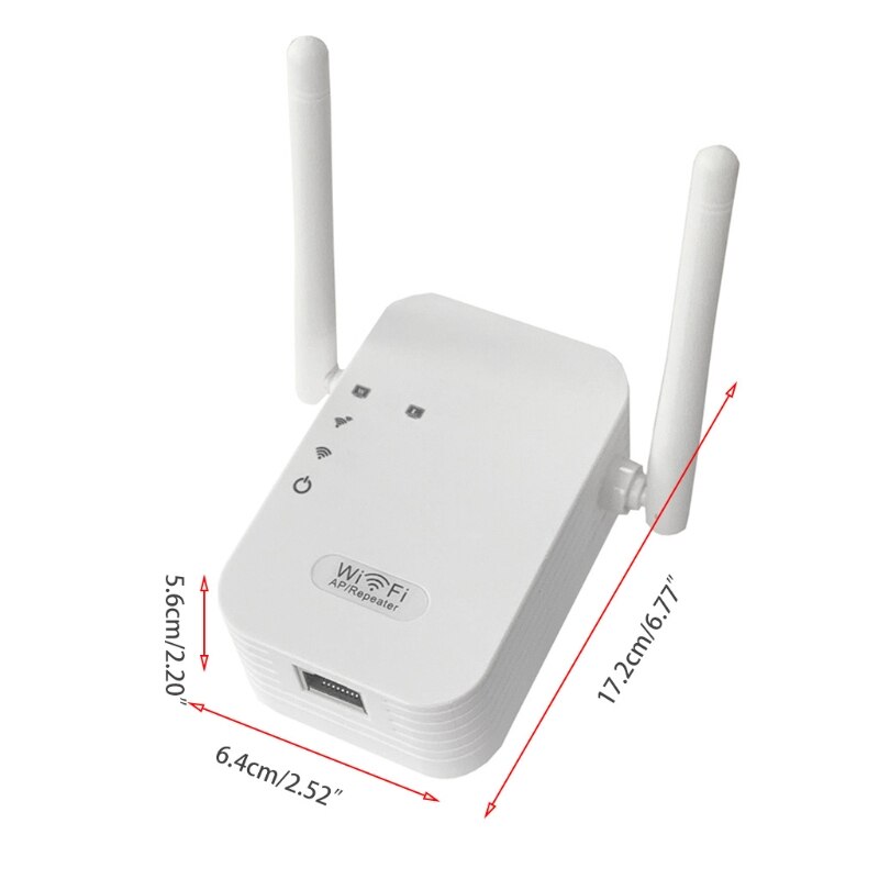 Easy Setup Wifi Repeater Wifi Booster Signaal Extender Draadloze Internet Versterker 300Mbps Wit