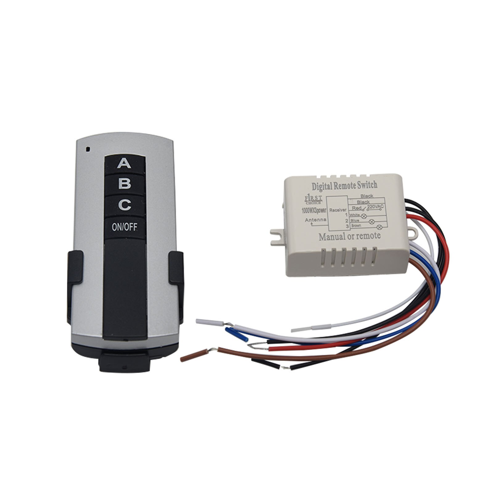 1/2/3 Ways Light Remote Switch ON/OFF LED Ceiling Lamp 200V-240V Single Channel Remote Control Switch Wireless Receiver: 3 Way