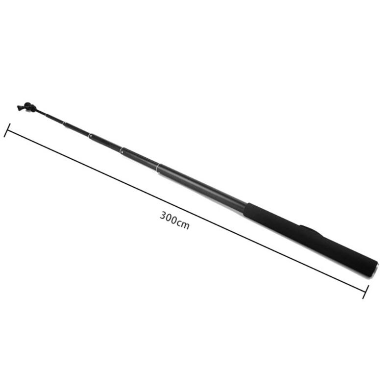 3m 118 tommer udtrækkelig aluminium selfie stick til gopro iphone ipad dslr action kamera 3.5 "  to 10 " mobiltelefon tablet