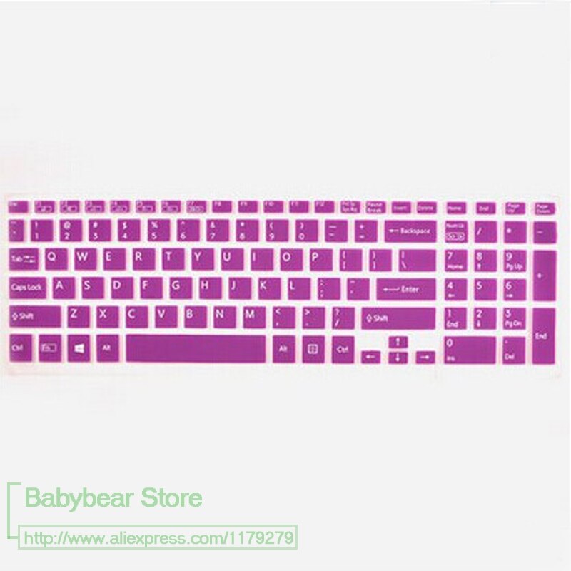Silicone 15 Inch Keyboard Cover Protector For Sony Vaio Svf15 Svf 15 Svf15E Svf15N Svf15A16Cxb Svf15N17Cxb Svf15Nb1Gl: purple