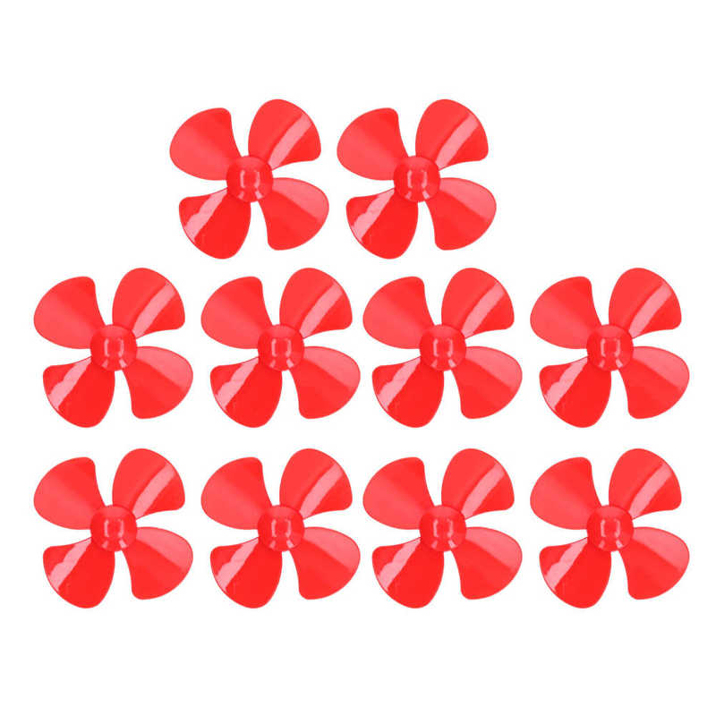 4 Blades Propeller 100mm Diameter Plastic Propellers with 2mm Hole for Craft for Mechanical Model Making: Red