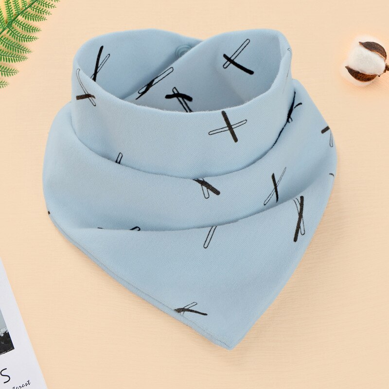 45*31 Cm Zachte Katoenen Bandana Baby Slabbetjes Double Layer Baby Baberos Burp Doek Voeden Kiel Gesp Peuter Sjaals dribble Handdoeken: 6