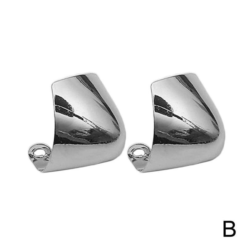 1 par de zapatos con protección para los dedos del pie, Clips de zapatos de Material metálico dorado y plateado para decoraciones, tacones altos, Accesorios de reparación rotos: Silver