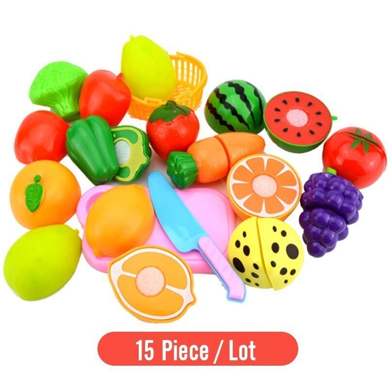 12-24 PCS Pretend Play Plastic Voedsel Speelgoed Snijden Fruit Groente Voedsel Pretend Play Kinderen Voor Kinderen: or vegetablesA0802