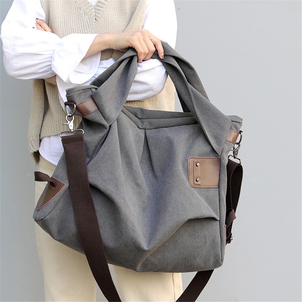 Canvas Hand Bags For Women Bolso Mujer Reusable Shopping Bags Women Bag Over Shoulder-Bag Large-Capacity Ladies Tote Bags