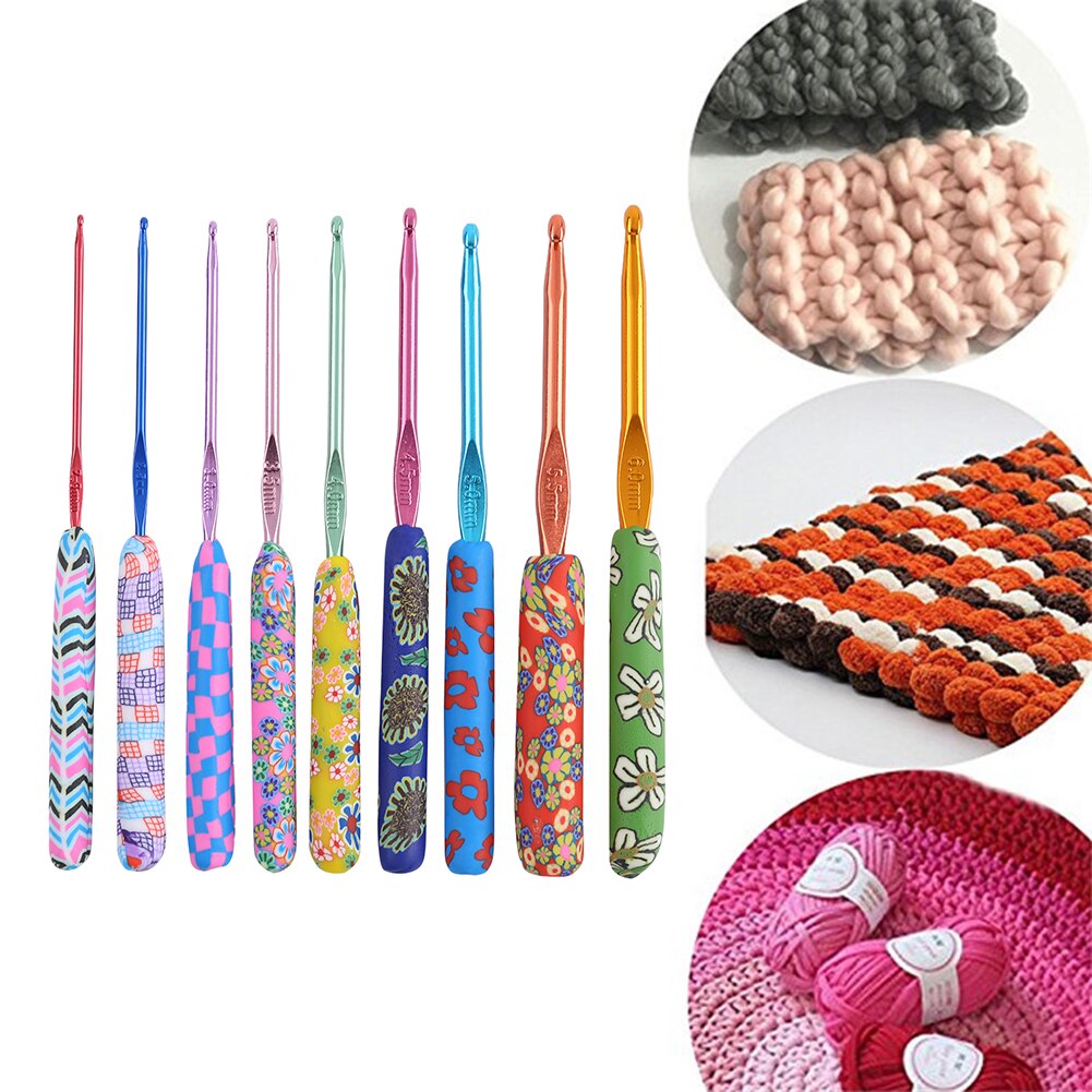 JJWNMLL 3 stuks klinkhaakgereedschap, houten handvat 16,5 cm haaknaald, met opbergtas en doos, klinkhaak, tapijtset, haaknaalden set voor haarverlenging, vlecht, tapijt maken en kunstambachten