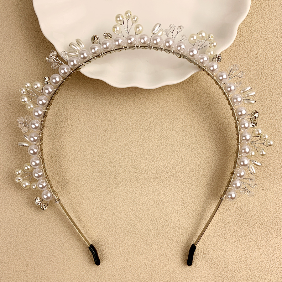 Bloem Prinses Hoofddeksel Strass Diamant Hoofdband Parel Voor Meisje Vrouwen Bruids Haarband Bruiloft Haaraccessoires