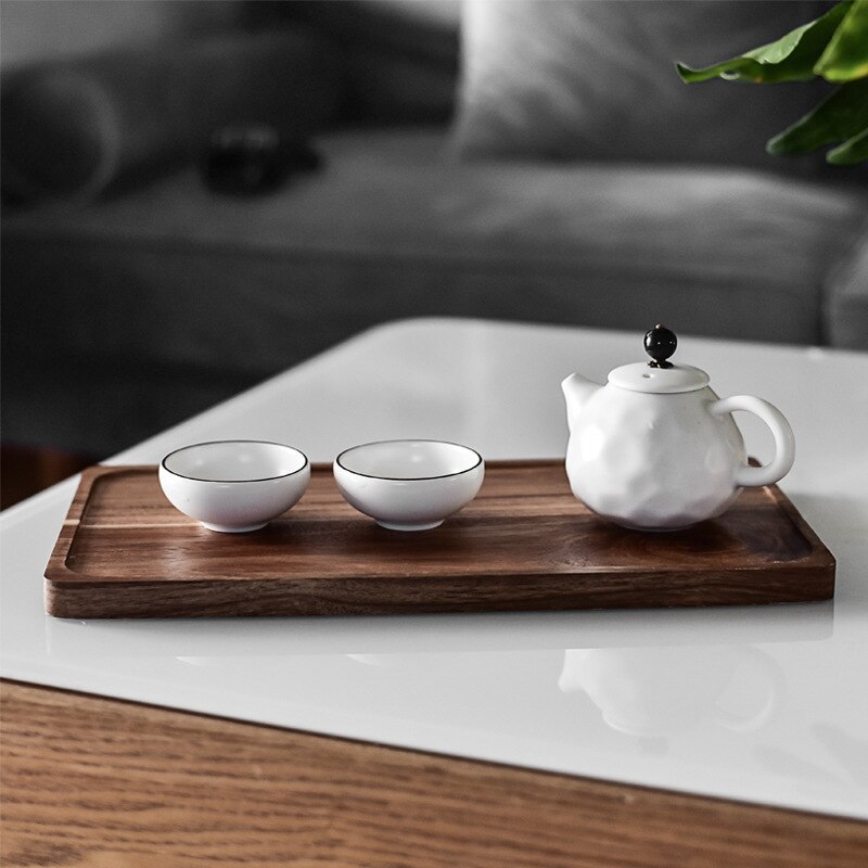 Retro Wooden Storage Trays Pan Plate Fruit Dishes Saucer Tea Tray Dessert Dinner Bread Pizza Wood Plate Tea tray