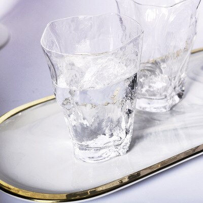 200ml Irregular Shape Water Drinking Glass Cup Whiskey Milk Juice Tumbler Glasses Cups