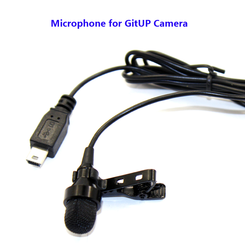 Original External Microphone for Aaction Cam GitUp Git1 Git2 Git2P G3 F1 G3 DUO WIFI Sport Cameras