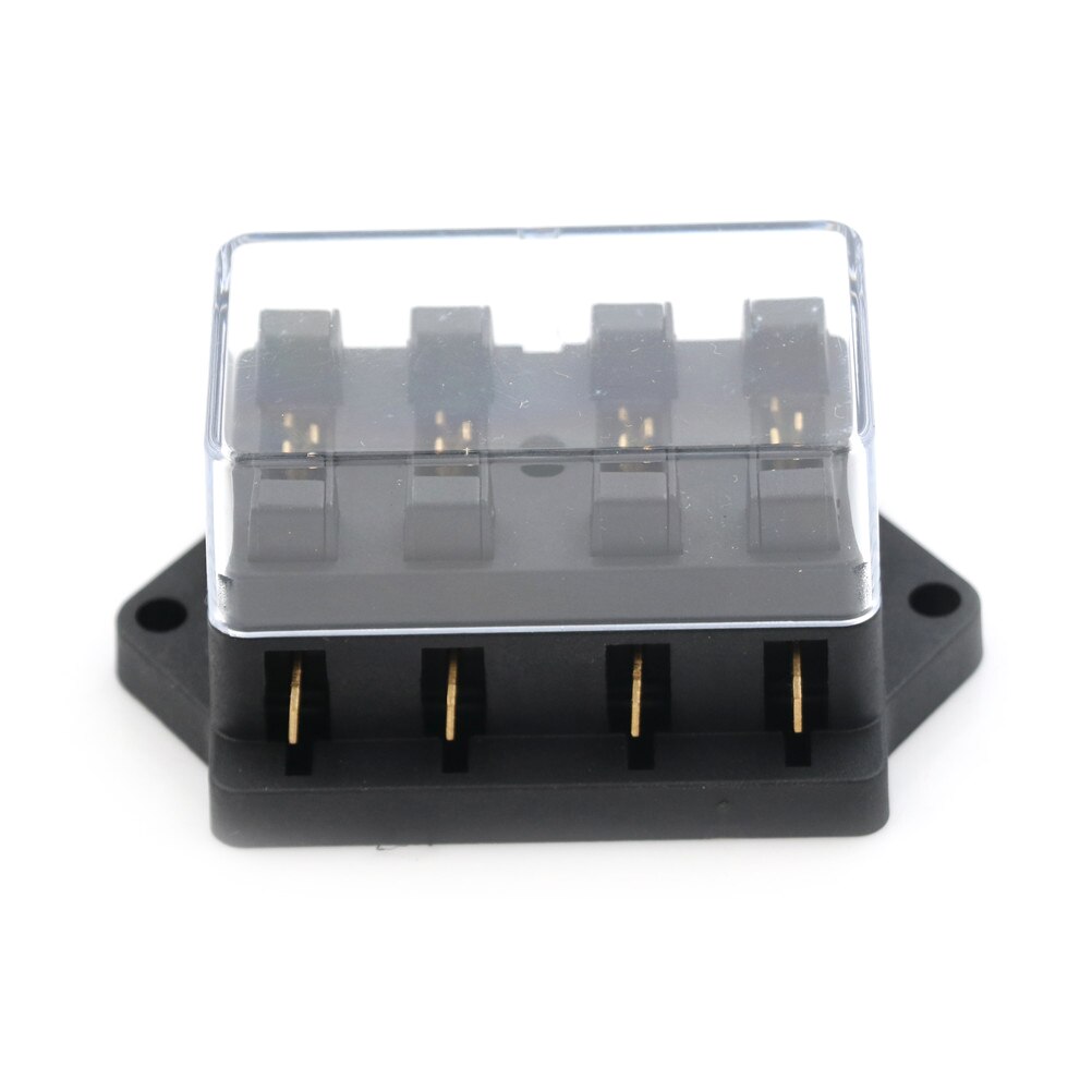 4 Way Circuit Standaard Ato Blade Fuse Box Dc 12V/24V Auto Zekering Blok Houder Gevarieerde Manier vlakke Plaat Zekeringkast Auto Zekering Accessoire