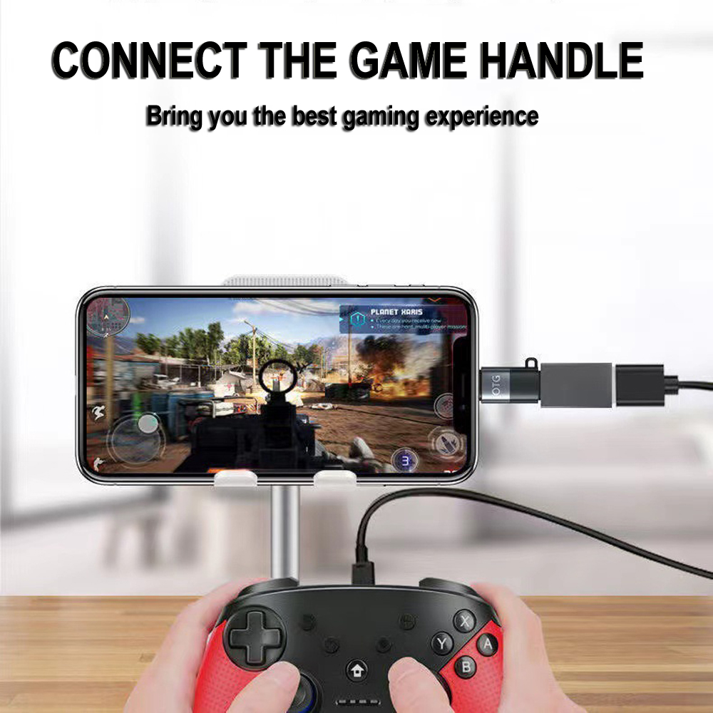 USB Type C to Lightning OTG Adapter 8 Pin For iPhone 14 13 12 11 Pro X XR XS Max iPad Microphone TYPE-C Audio Connector U Disk