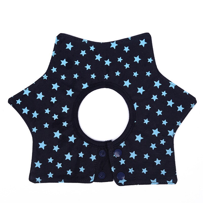 Baby baumwolle vier wasserdicht speichel handtuch baby lätzchen blume form multifunktionale bib YYT363: Navy blue