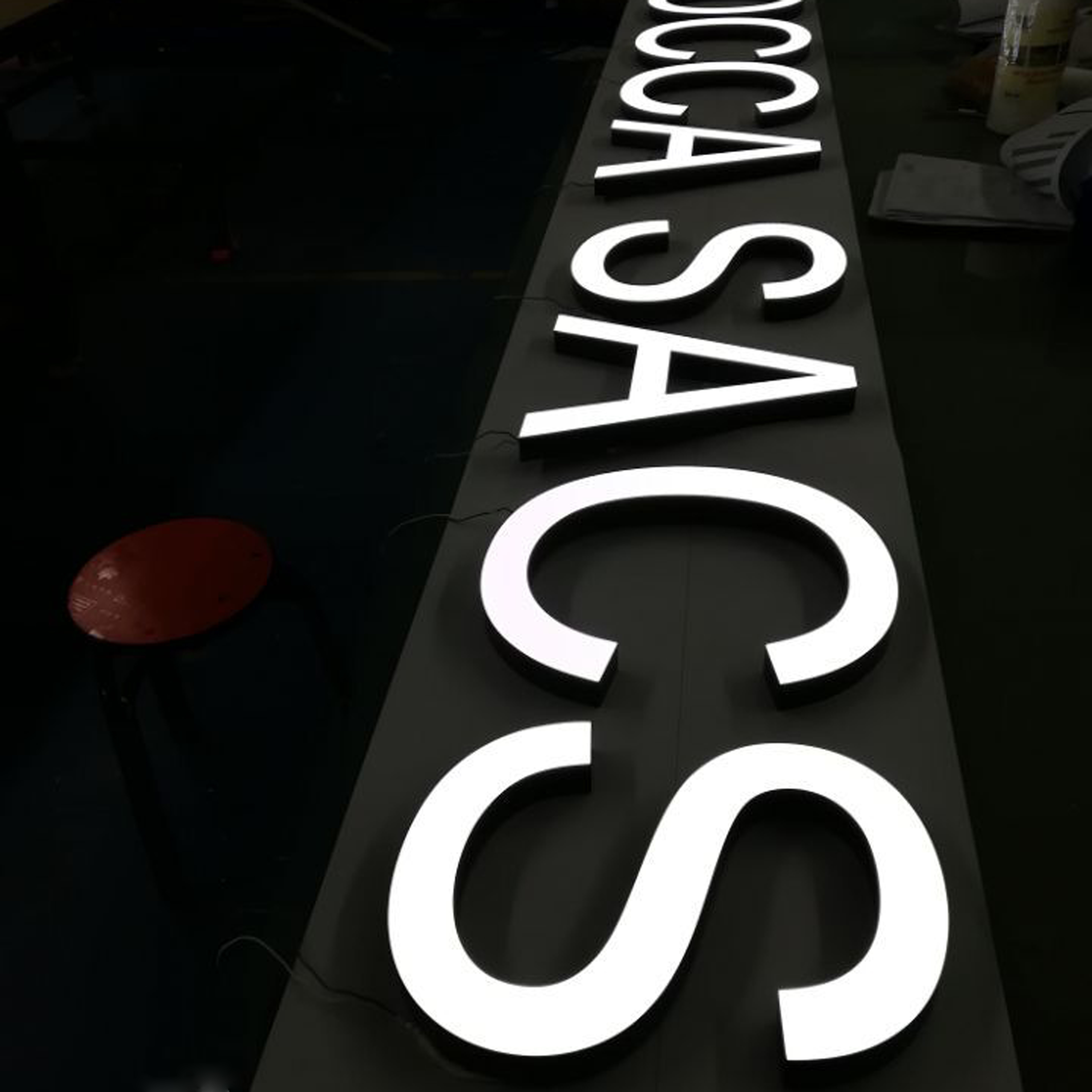 3D LED face lit waterproof signage front lit acrylic advertising letter sign for store