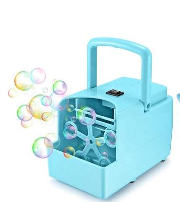 Boble maskine automatisk boble blæser fest fødselsdag bryllup boble maker sommer udendørs legetøj til børn: Blå