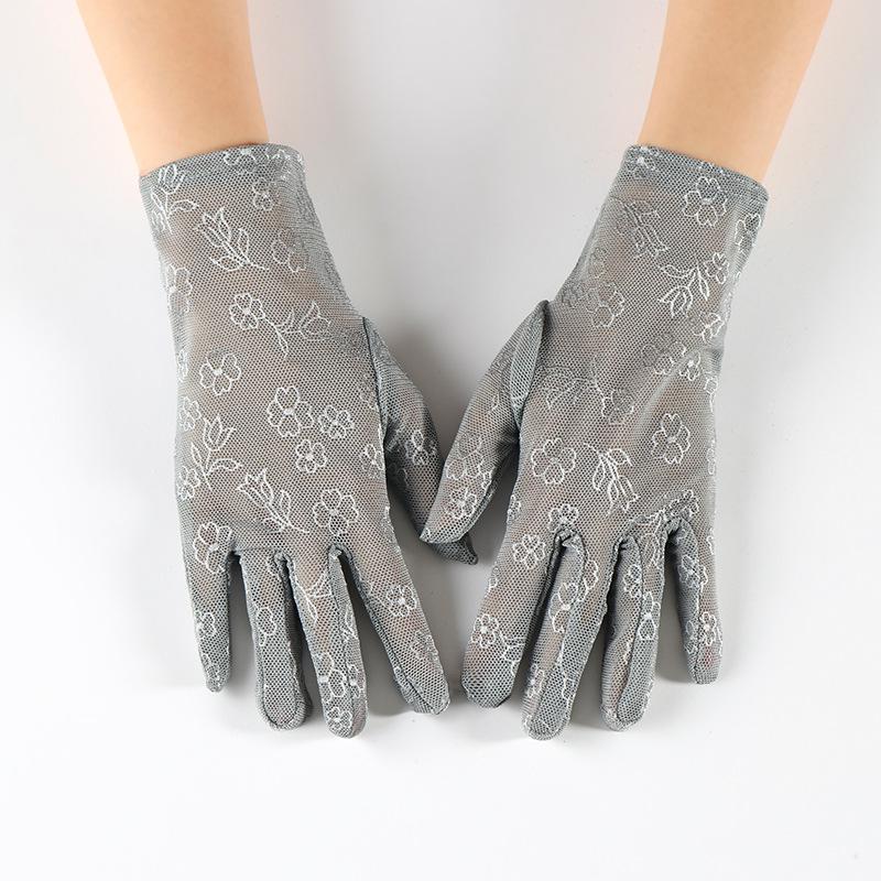 Cheap Princess Gloves For Wending Black Lace Bridal Gloves Ceremonial Sunscreen Women Wedding Accessories Gala Event Gloves Pink: color 3