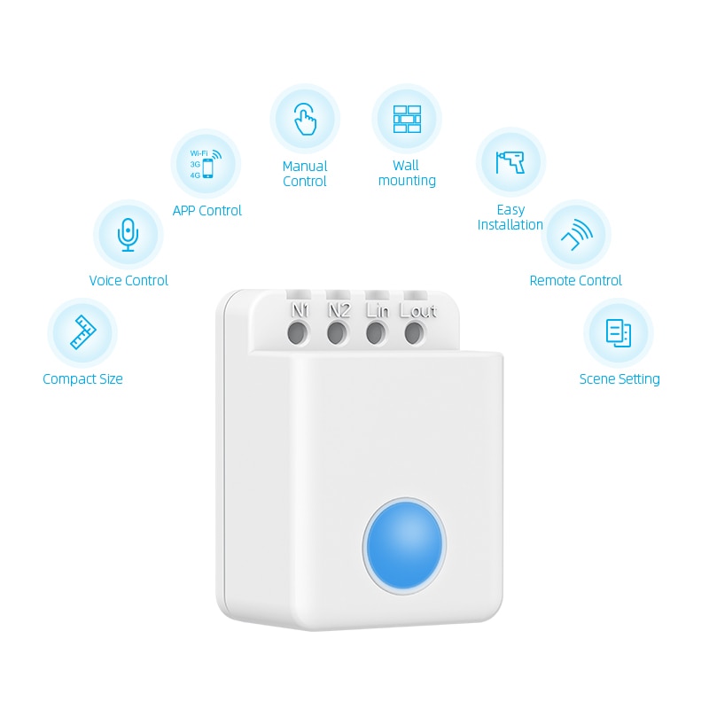 1/2/3/4/5/6/8/10-Pack Broadlink Bestcon MCB1 Wifi Schakelaar smart Afstandsbediening Lichtschakelaar Werkt Met Google Thuis En Alexa