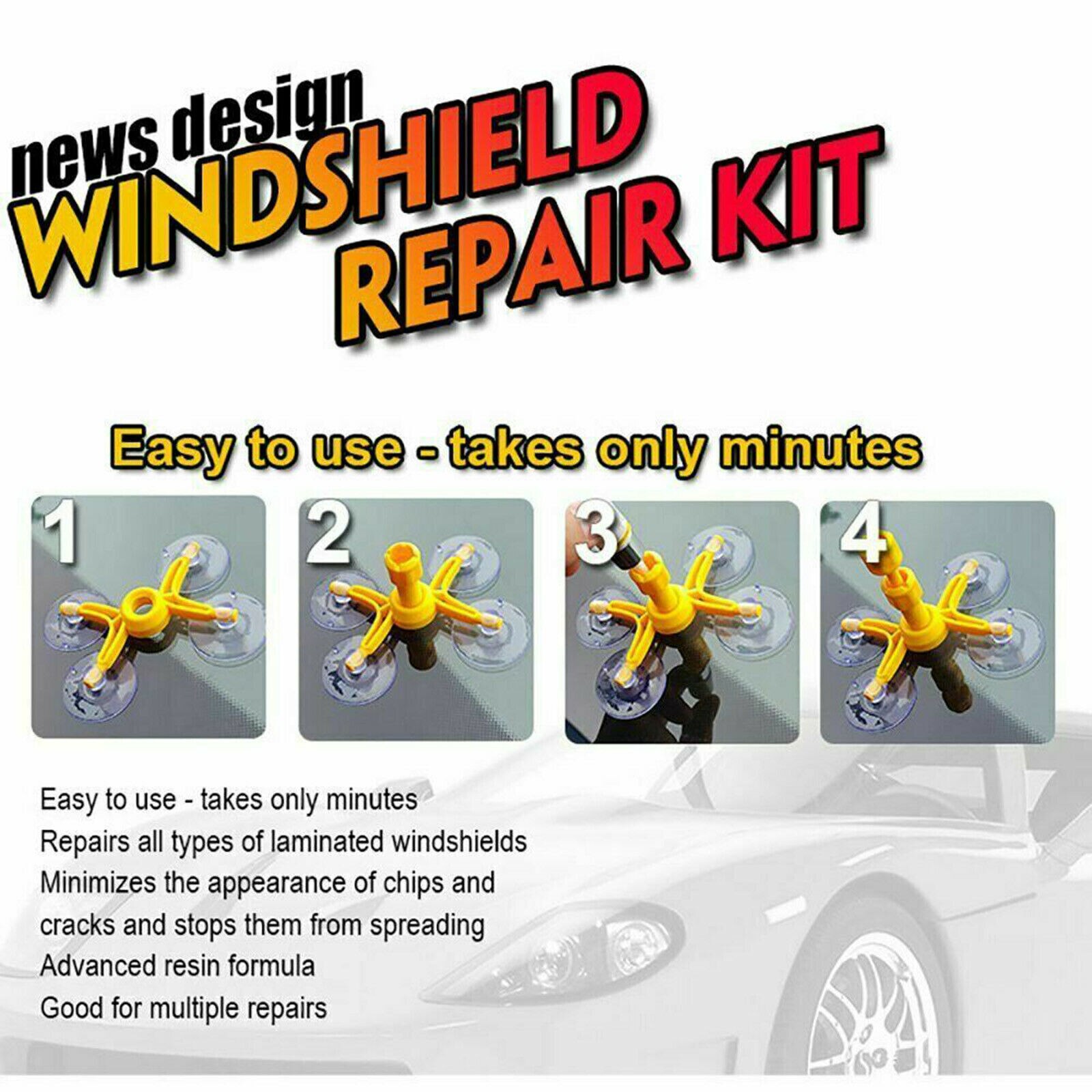 DIY Premium Car Windscreen Repair Kit Chip Window Screen Crack Windshield Glass