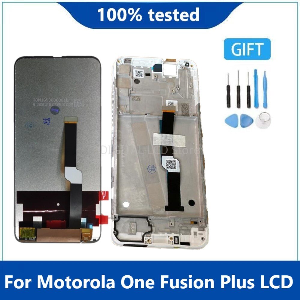 Original 6.5 "Neue Für Motorola eins Verschmelzung + Lcd Bildschirm Anzeige berühren Digitizer Montage Für Moto Eine Verschmelzung Plus LCD mit Rahmen