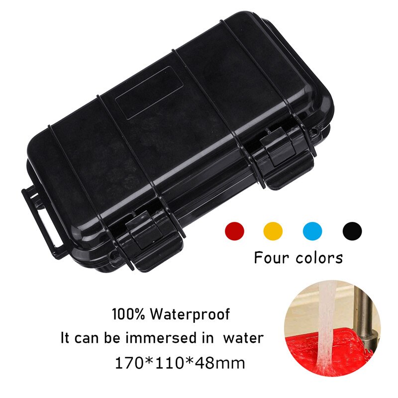 Cajas impermeables a prueba de golpes para exteriores, estuche hermético de supervivencia ABS, herramientas de almacenamiento, contenedores sellados de viaje, 5 colores